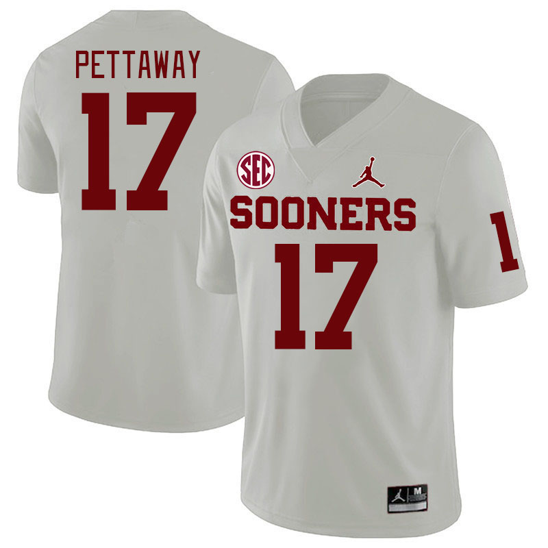 #17 Jaquaize Pettaway Oklahoma Sooners 2024 SEC Conference College Football Jerseys-White